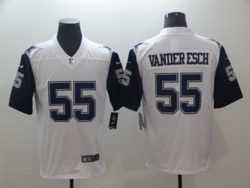 Men's Dallas Cowboys #55 Leighton Vander Esch White Color Rush Limited Stitched NFL Jersey